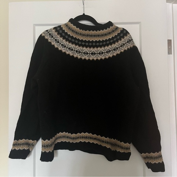 Eddie Bauer Sweaters - Eddie Bauer Collectibles Handknit 💯 Wool Chunky Fairisle Sweater